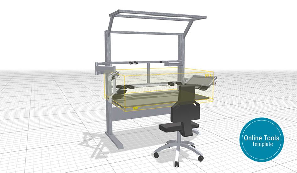 ESD-safe work bench with material supply