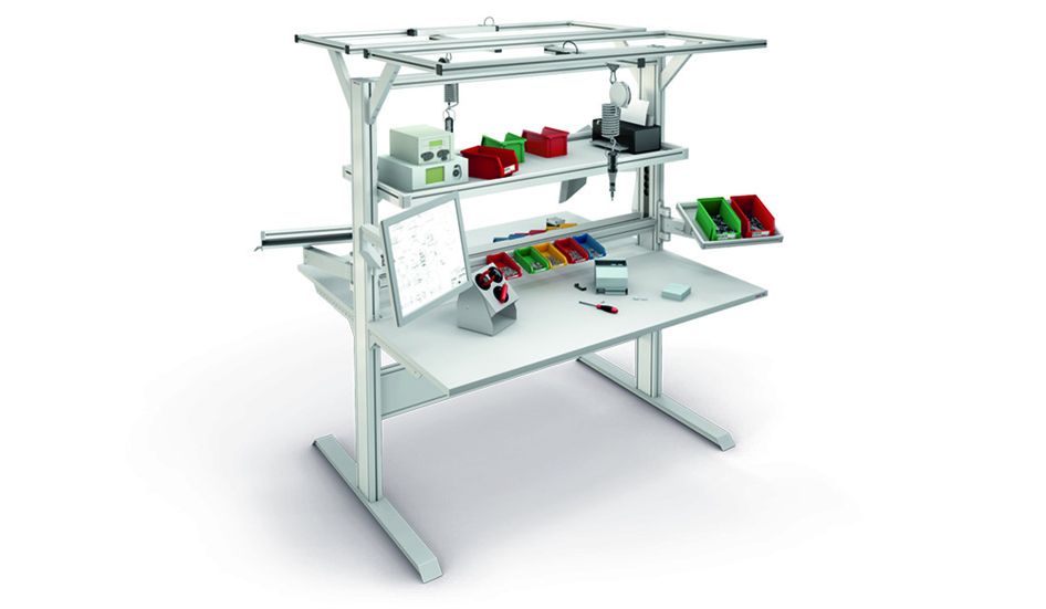 Professional double assembly work bench